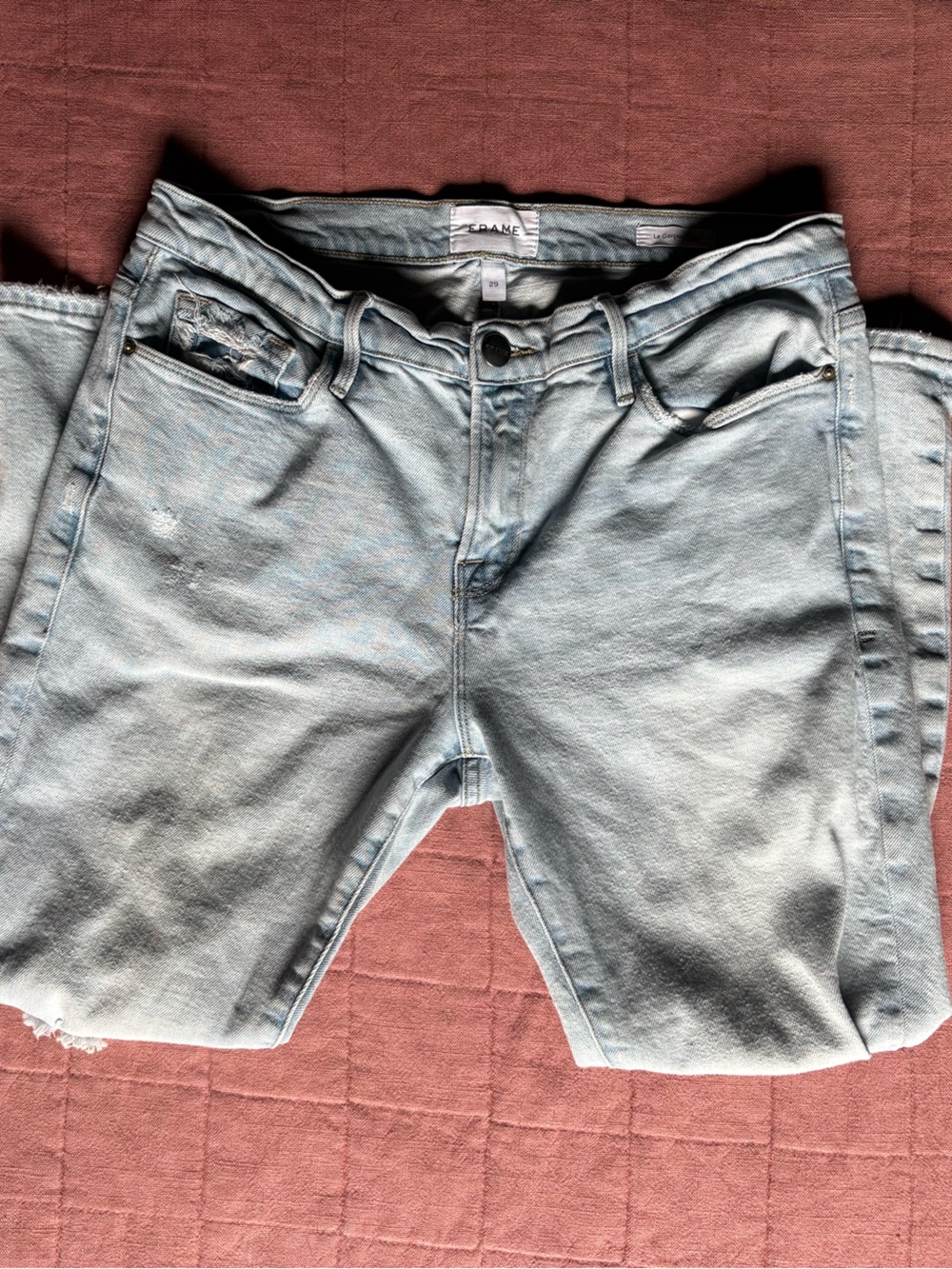 Frame Jeans- Le garçon crop- Size 29- Fall Denim- Distressed Raw Hem - Picture 6 of 14